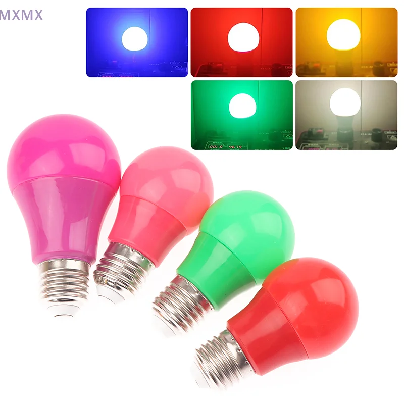 E27 220V 5W/7W Colorful LED Globe Bulb A50/A60 LED Lamp Bulb For KTV Bar Party Festival Decoration