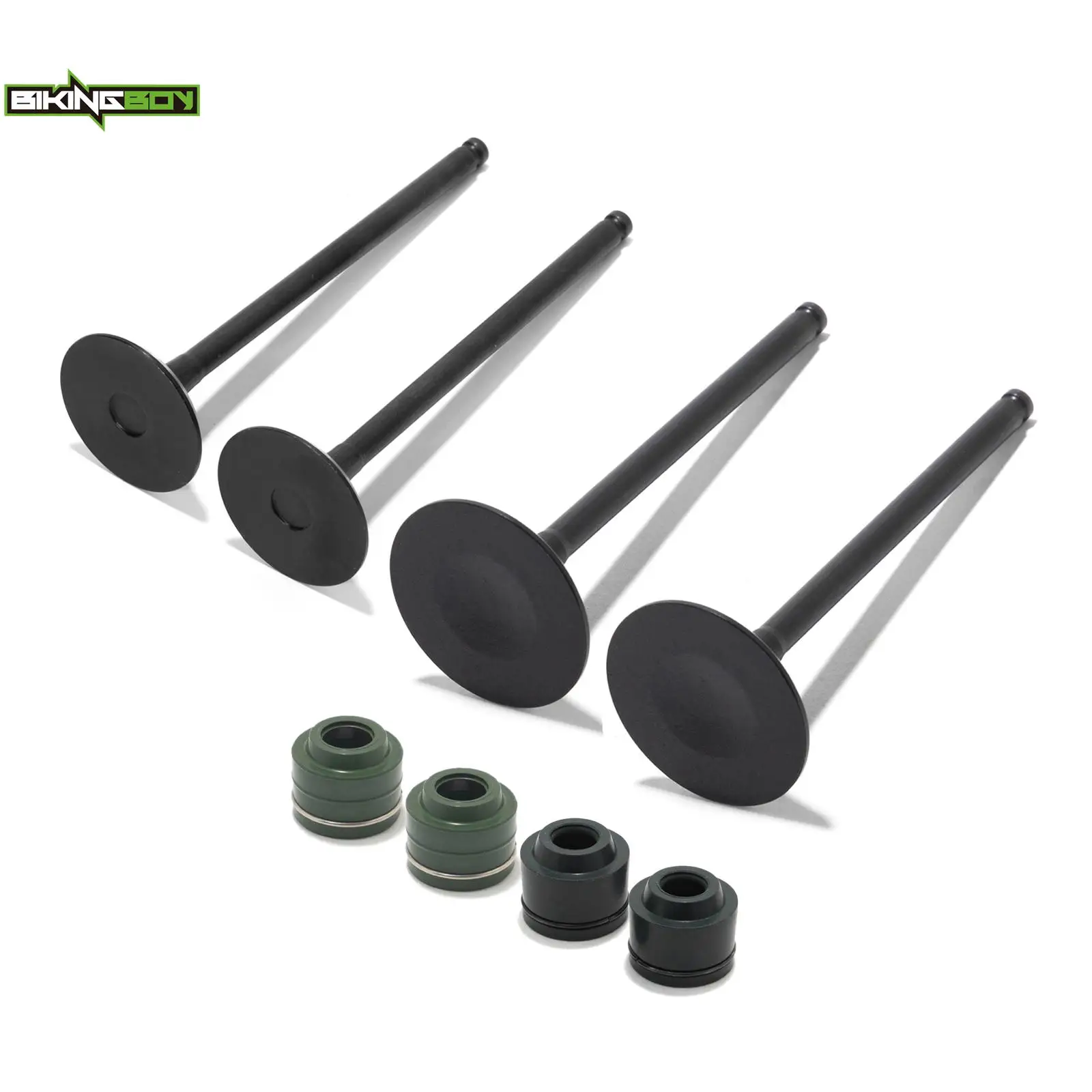 BIKINGBOY 2 Intake + 2 Exhaust Valve Stem Seal KX450F 06-18 07 08 09 10 11 12 13 14 15 KX250F 04-19 KX 250 450 KX250 KX450 19-22