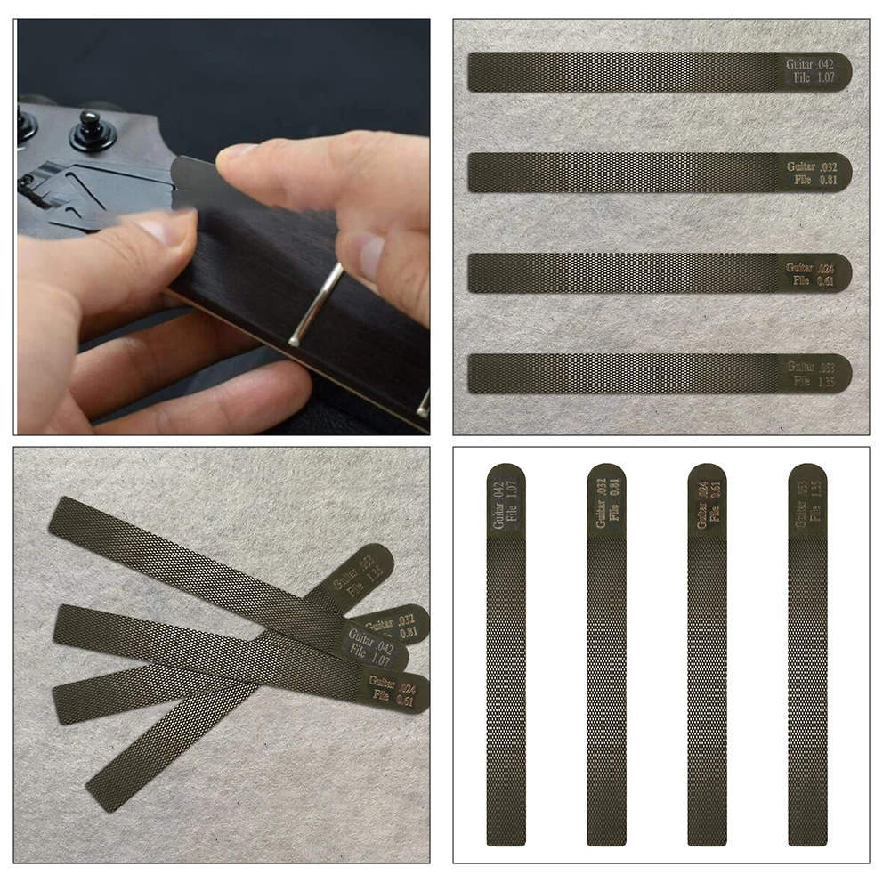 1 PC Guitar Nut Files Fret Crowning 13*1.3cm Stainless Steel String Pillow Slot  For Guitar Luthier Repair Grooving Tool