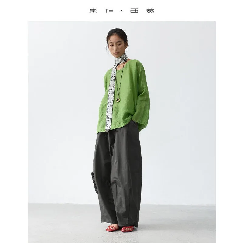 Relaxed and Casual~ Women's Balloon Pants, Loose Wide-Leg Casual Pants, Slimming Cotton Long Pants, Spring 2026 - Image 3