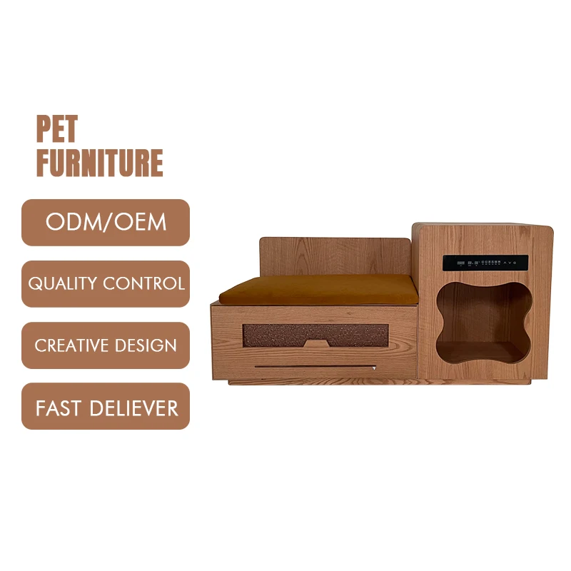 

Multi-layer Customizable Modern Cat House Made of Sustainable Wood Fashion Pet Furniture Eco-Friendly Cages for Furry Friends