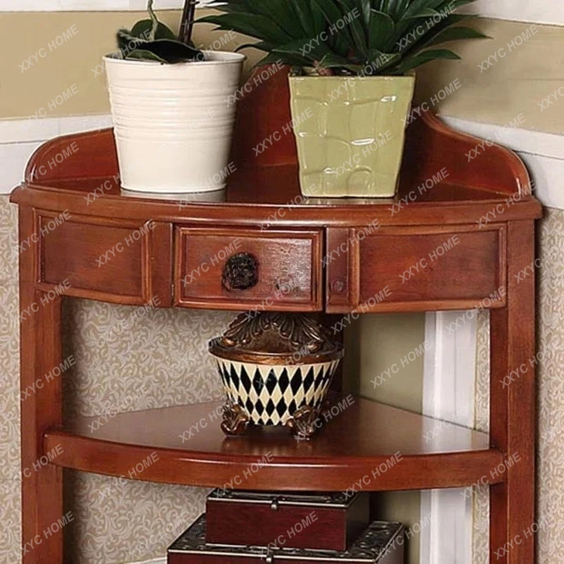 American Triangle Multilayer Storage Corner Cabinet Corner Flower Stand Shelf Showcase Small Angle Frame