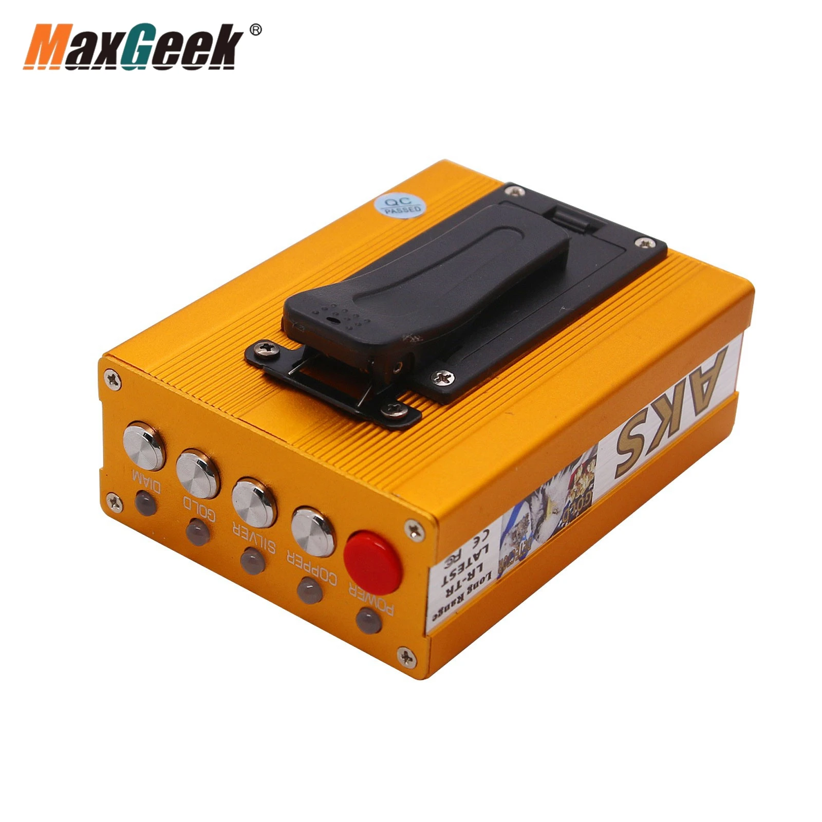 Maxgeek The Real AKS Metal Detector 14mLong Range Gold Detector 6 Antennas For Underground Detect Gold Silver Gem Diamond