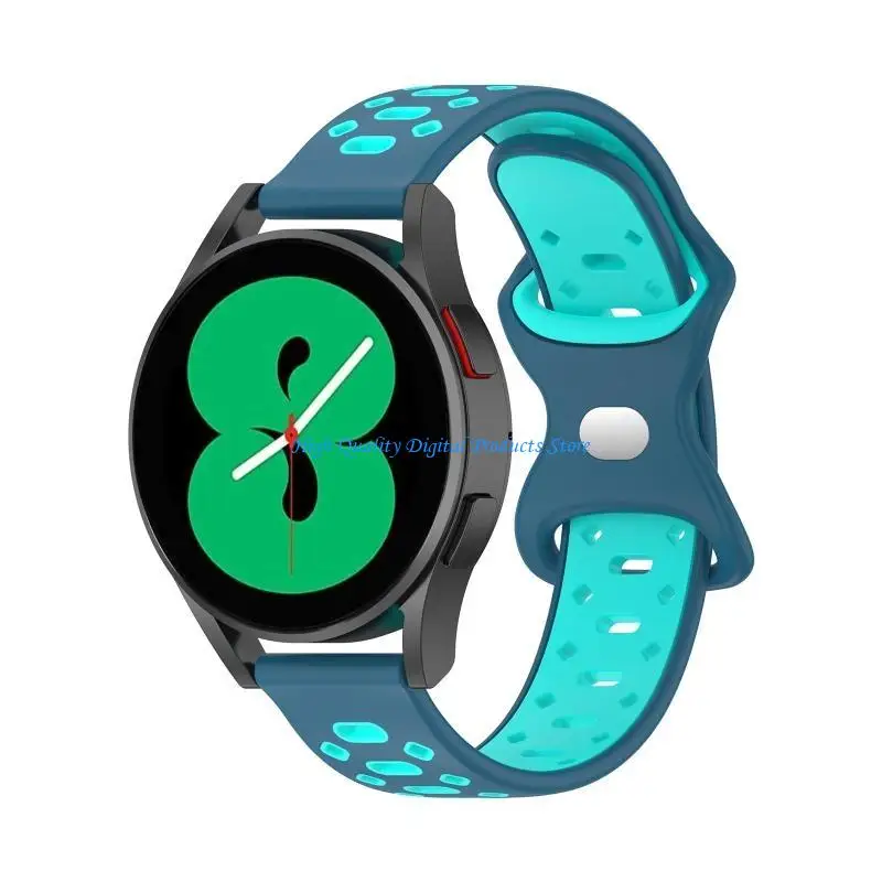 

U2JE Watch Replace Wriststrap Quick Release Silica Dual Color Bracelet for GalaxyWatch 5 Anti-scratch Strap