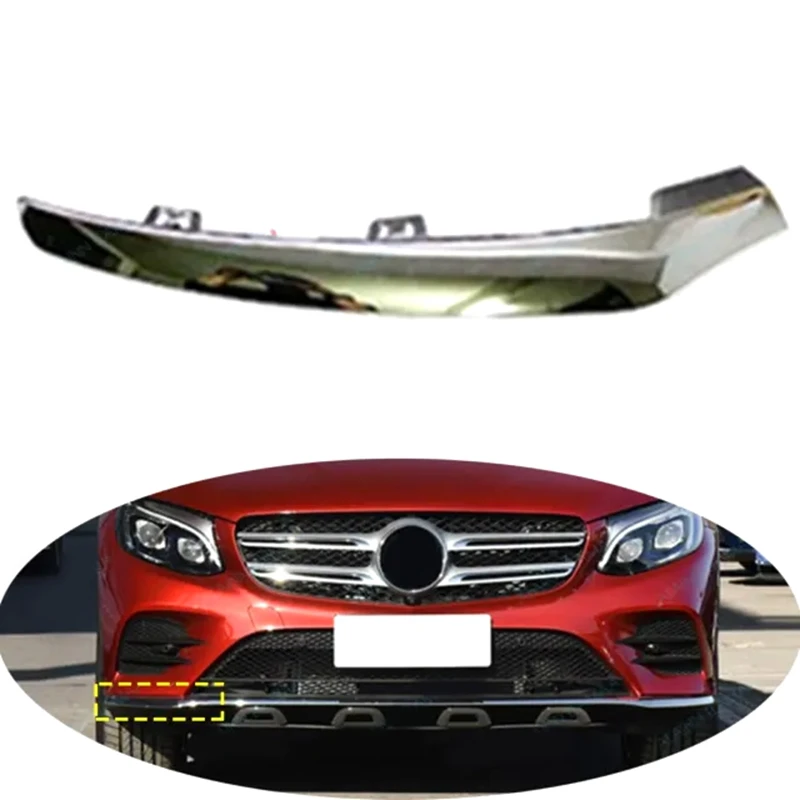 Left Auto Front Bumper Electroplated Decorative Strip Front Bumper Bright Strip For Mercedes-Benz GLC W253 2538852800