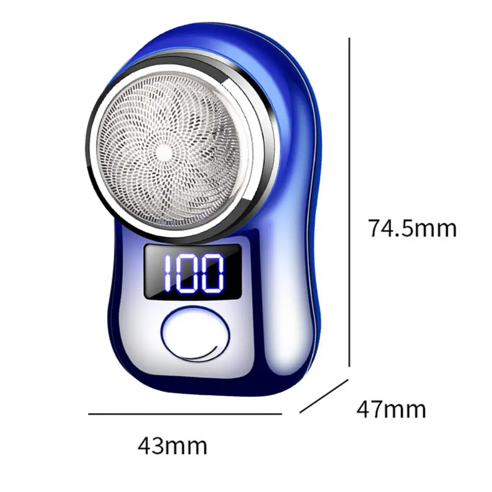 Electric Shaver with Digital Display Waterproof Mini Travel Electric Shaver with Led Battery Display Usb for Men for Beard