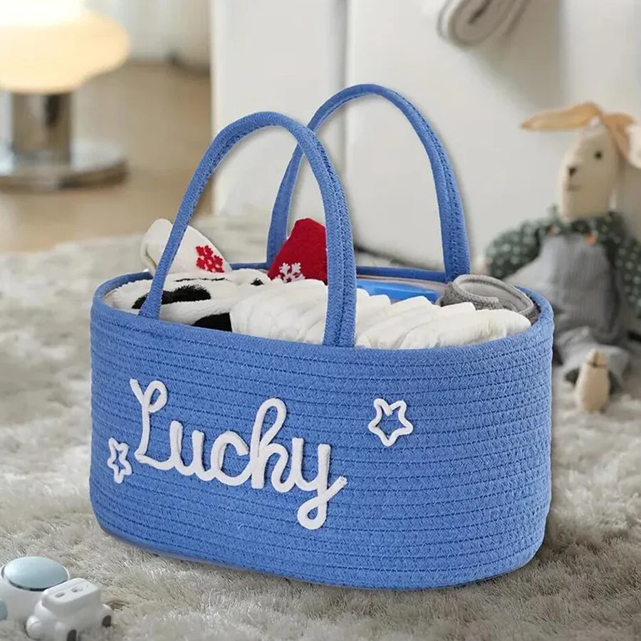 Multifunctional Travel Out Portable Mommy Bag Cotton Rope Diaper Bag Diaper Storage Bag Baby Diaper Storage Basket