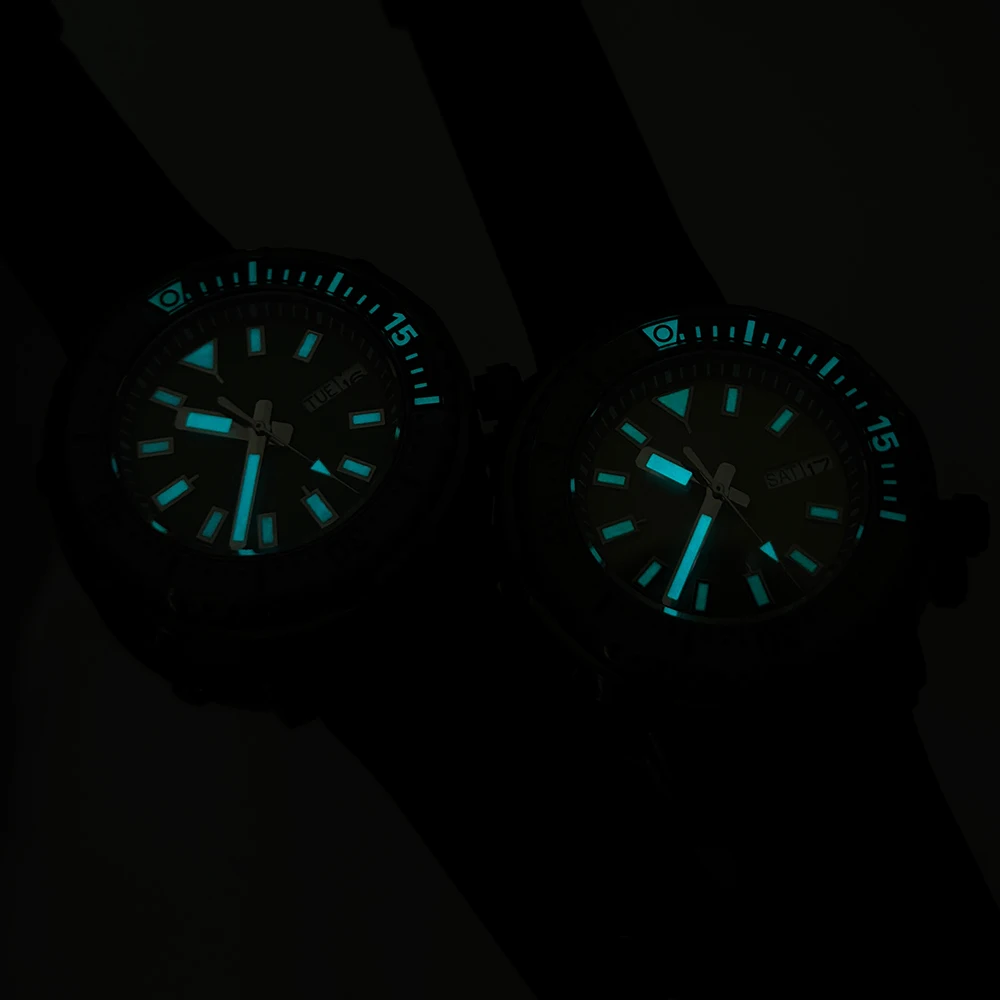 Мужские часы Tuna Canned Diver 43 мм с сапфировым стеклом NH36, автоматический механизм, 200 м, водонепроницаемые, светящиеся, мужские часы из нержавеющей стали