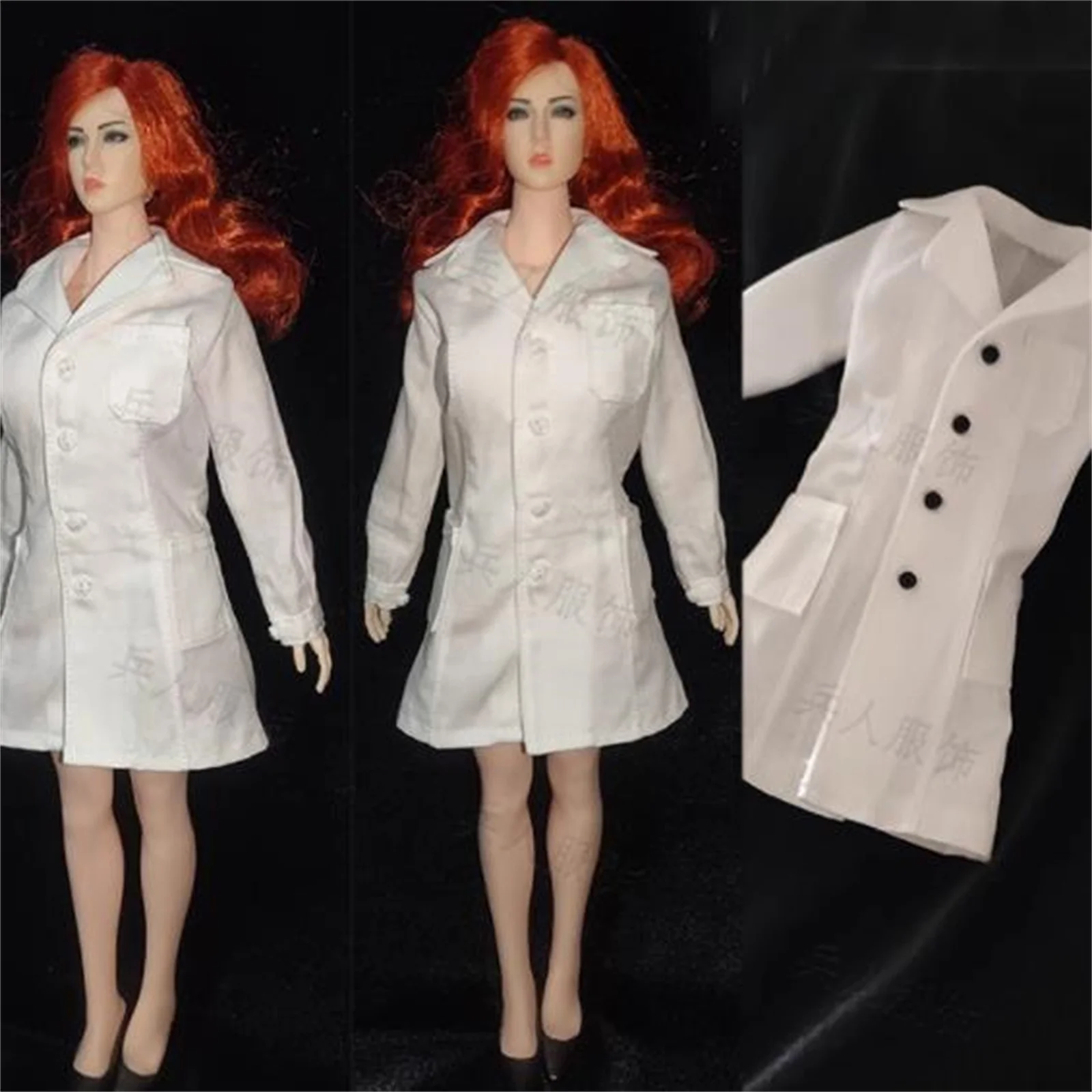 

1/6 white coat Female dress Clothes female Toy For 12"TB WordBOX figure toys Fit 12" Figure toy Soldier Clothes Model