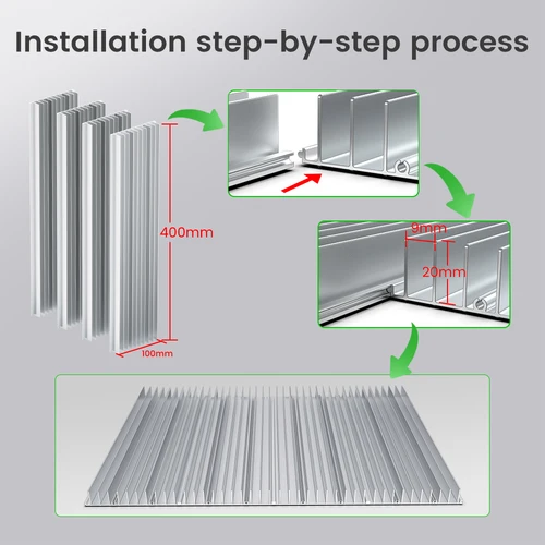 Imagen 2 del producto Tyvok-mesa de trabajo de panal, grabador láser, protección de escritorio, montaje gratuito, mesa de trabajo de corte de 400x400mm, cama láser de panal