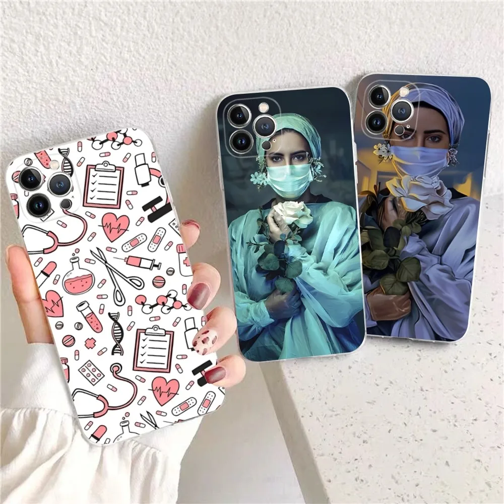 

Nurse Medical Medicine Health Heart Phone Case iPhone 15 14 11 12 13 Mini Pro XS Cover 6 7 8 Plus X XR SE 2020 Funda Shell