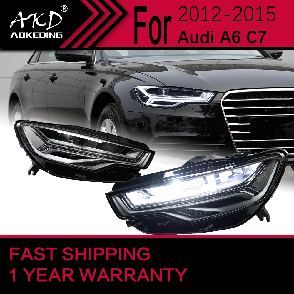 

Car Lights for Audi A6 A6L C7 LED Headlight 2012-2015 C7 Head Lamp Drl Projector Lens Automotive Accessories