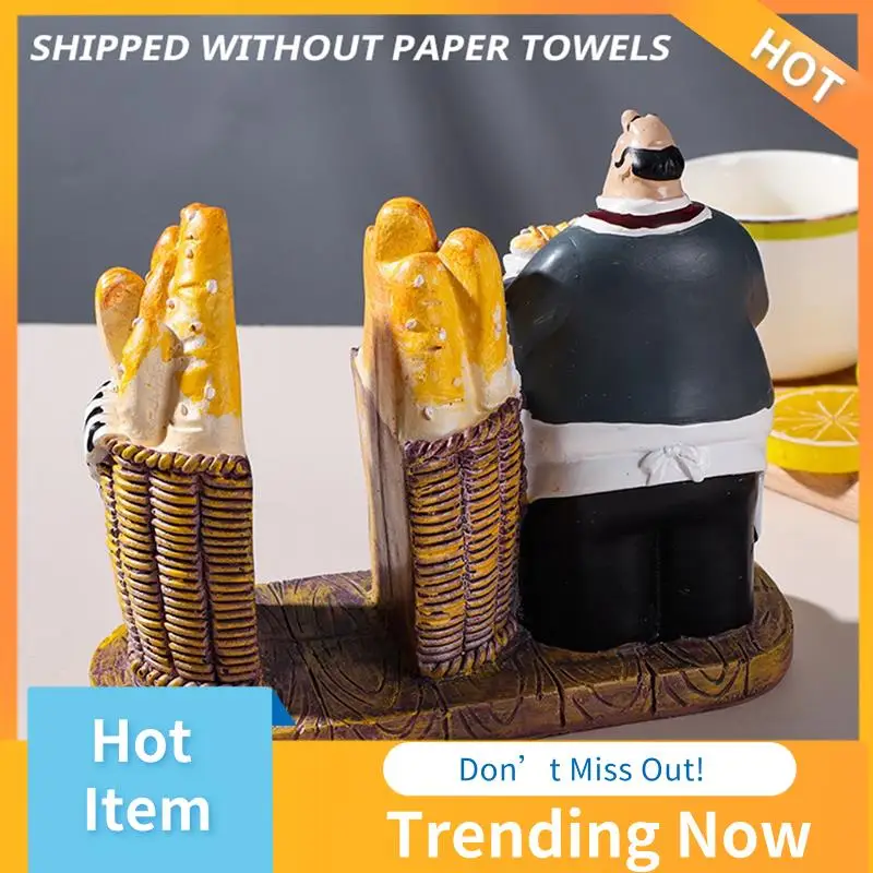 

A69X-фигурка шеф-повара, держатель для салфеток, милый итальянский шеф-повар, кухонный бар, декоративный держатель для бумажных полотенец