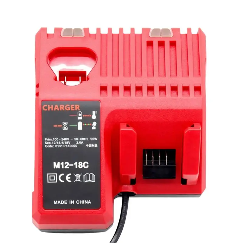

AED6-Сменное зарядное устройство для литий-аккумулятора, многонапряжное зарядное устройство для M12 M18C 14 В-18 В 48-11-1850 48-11-1840, вилка европейского стандарта
