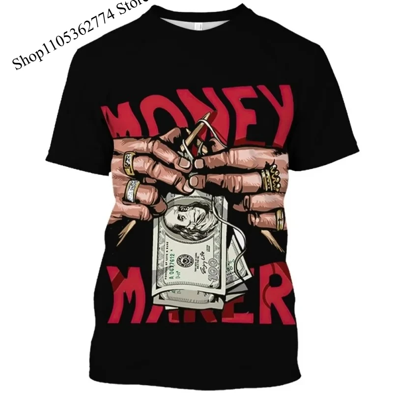 

Cool Dollar Cross Pattern T-Shirt For Men Metal Jewelry 3D Printed T Shirts Summer Unisex Loose Tops O-Neck Short Sleeve Tees