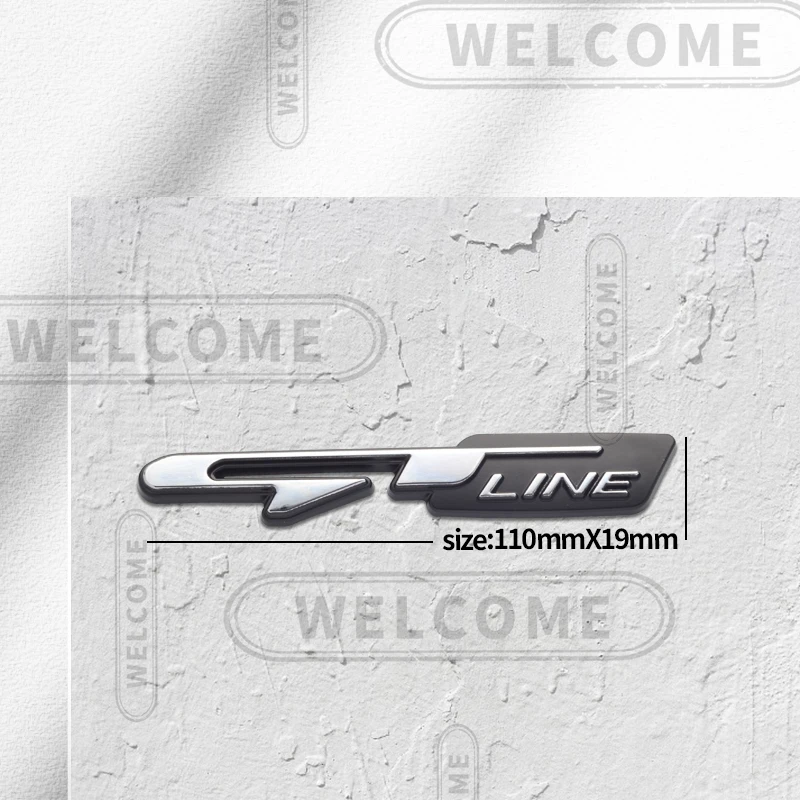 3D Metal GT Line Logo Car Letter Emblem Grille Badge Sticker Trunk Decals For Kia Sportage Sorento K3 K5 K9 Styling Accessories view 4