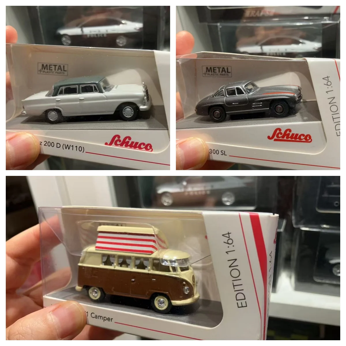 

Schuco 1:64 MB 300 SL 200 D W110 T1 Camper Diecast Model Car Collection Limited Edtiion Hobby Toys