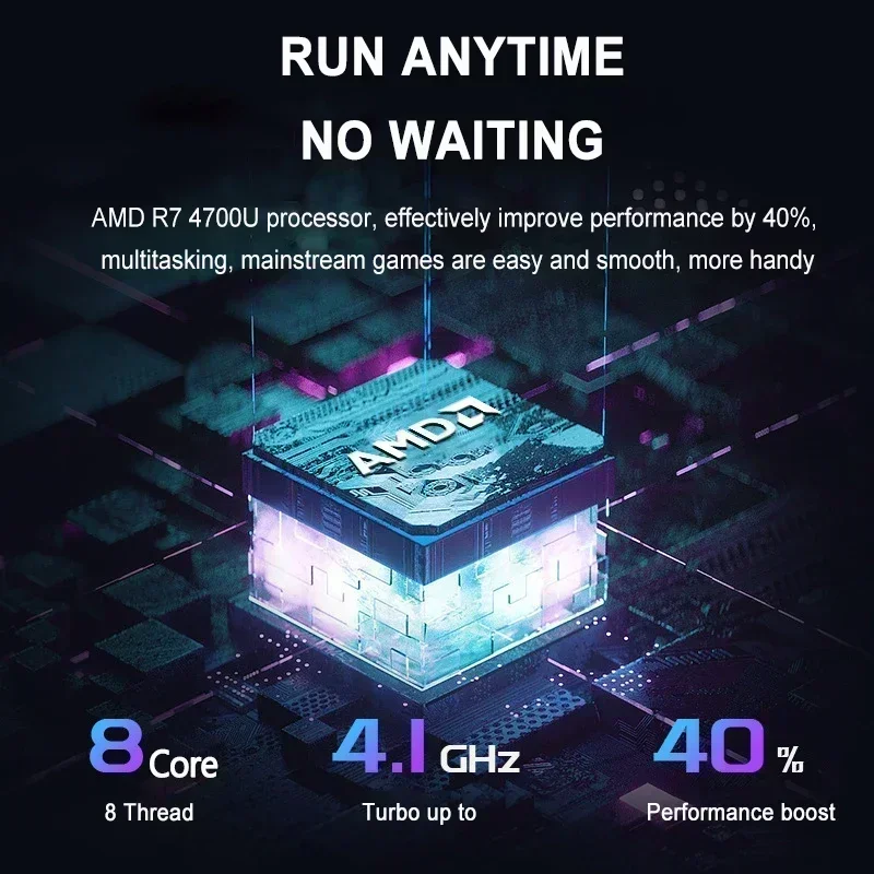 2025 Ultrabook Laptop AMD R7 4700U/R5 4500U Backlit Keyboard Windows 36GB DDR4 2TB Fingerprint Unlock Gaming Notebook