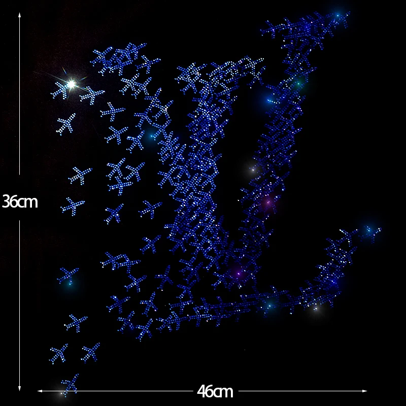 

High-quality rhinestone small airplane pattern is ironed onto the sweater outerwear accessories. Fashionable large patches.