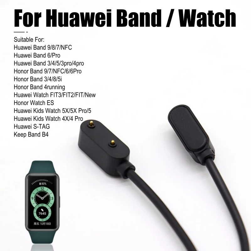 Ładowarka magnetyczna do Huawei Smart Band 9 8 7 6 NFC Pro Fit2 Nowy mini zegarek dla dzieci 5X 4X S-TAG Honor ES Keep B4 Kabel ładujący