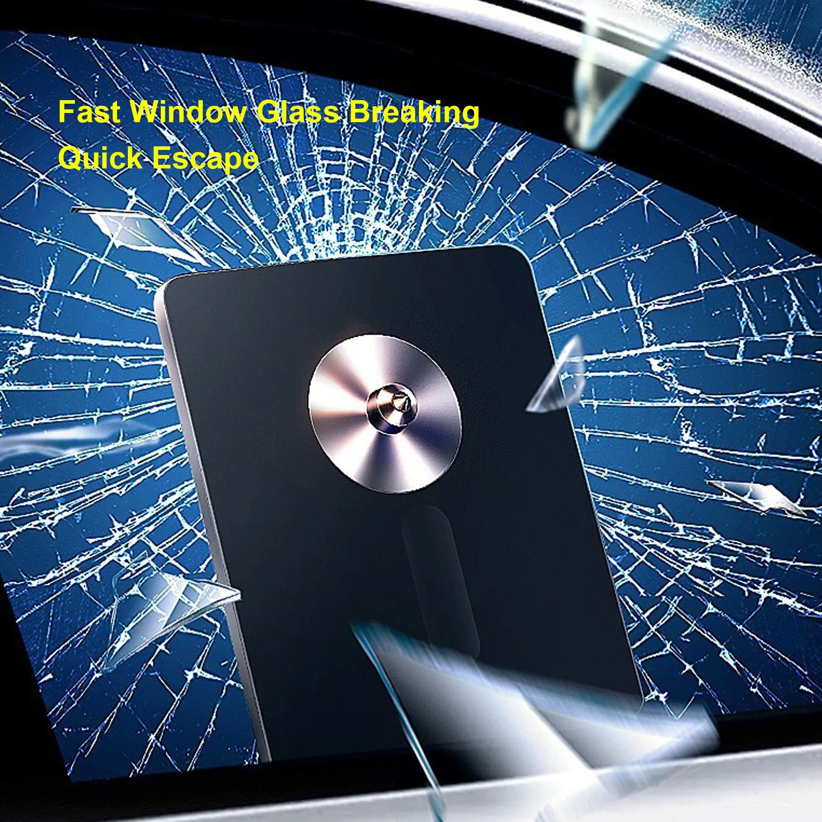 Car Window Glass Breaker Card Tungsten Steel Pin Card Type Seatbelt Cutter Glass Breaker for Emergency 2 in 1 Car Window Breaker