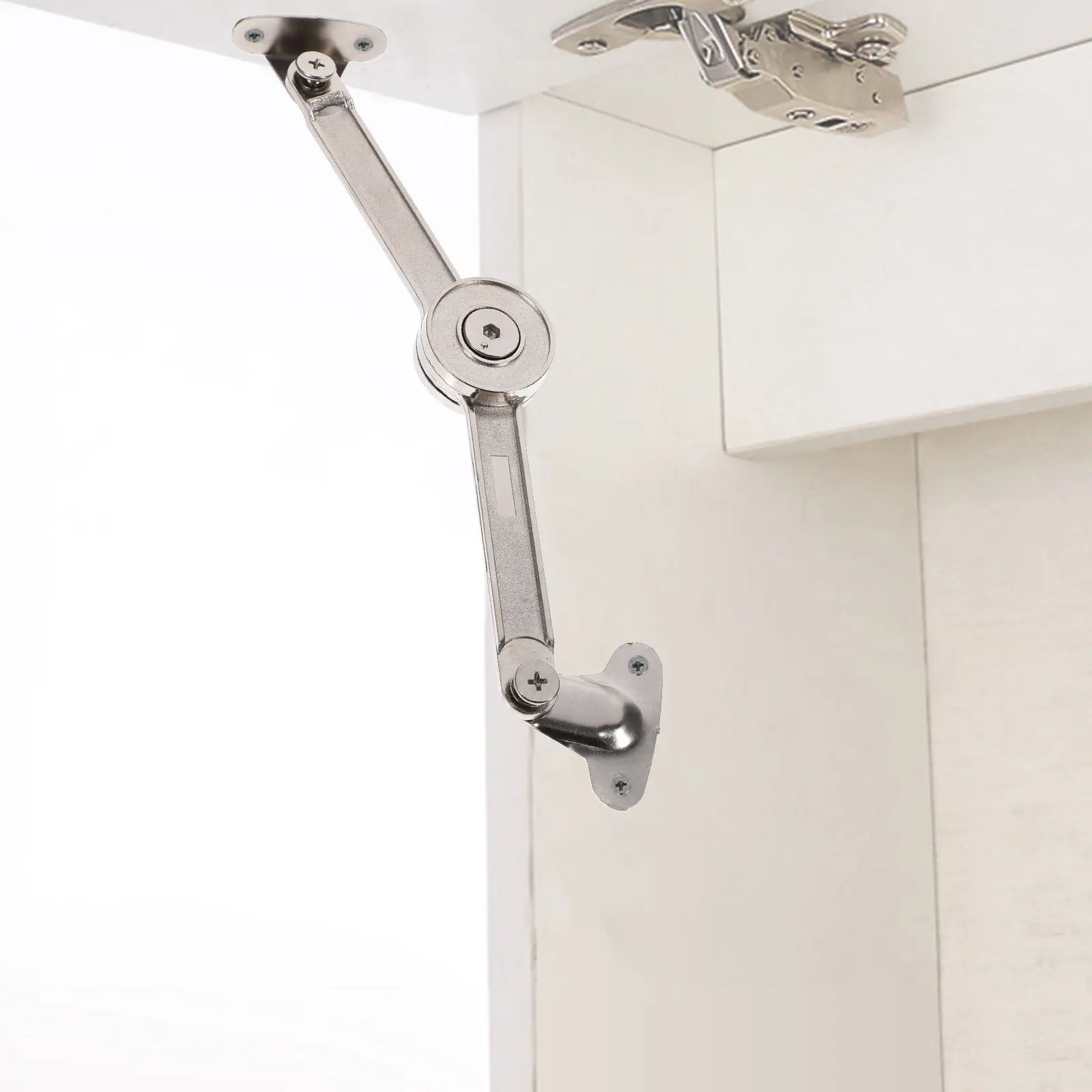 1Set Lid Support Hinge Premium Zinc Alloy Heavy Duty Cabinet Folding Lid Stay Lift Up Soft Close Door Damper Chest Hinges