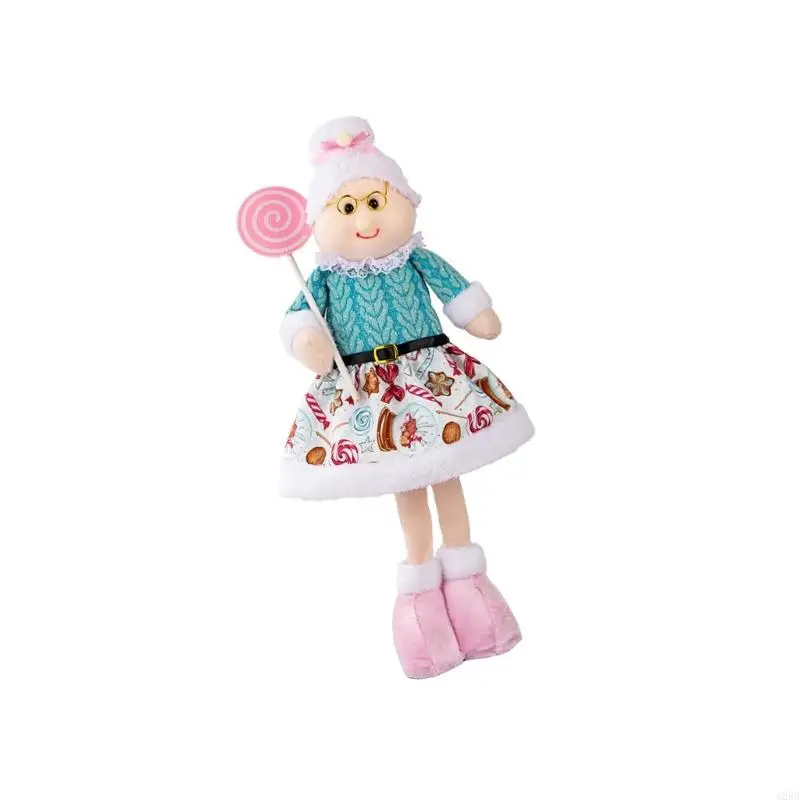 Celebratory Fabric Flexible Christmas Figure For Window Threshold Party Decoration A2BB