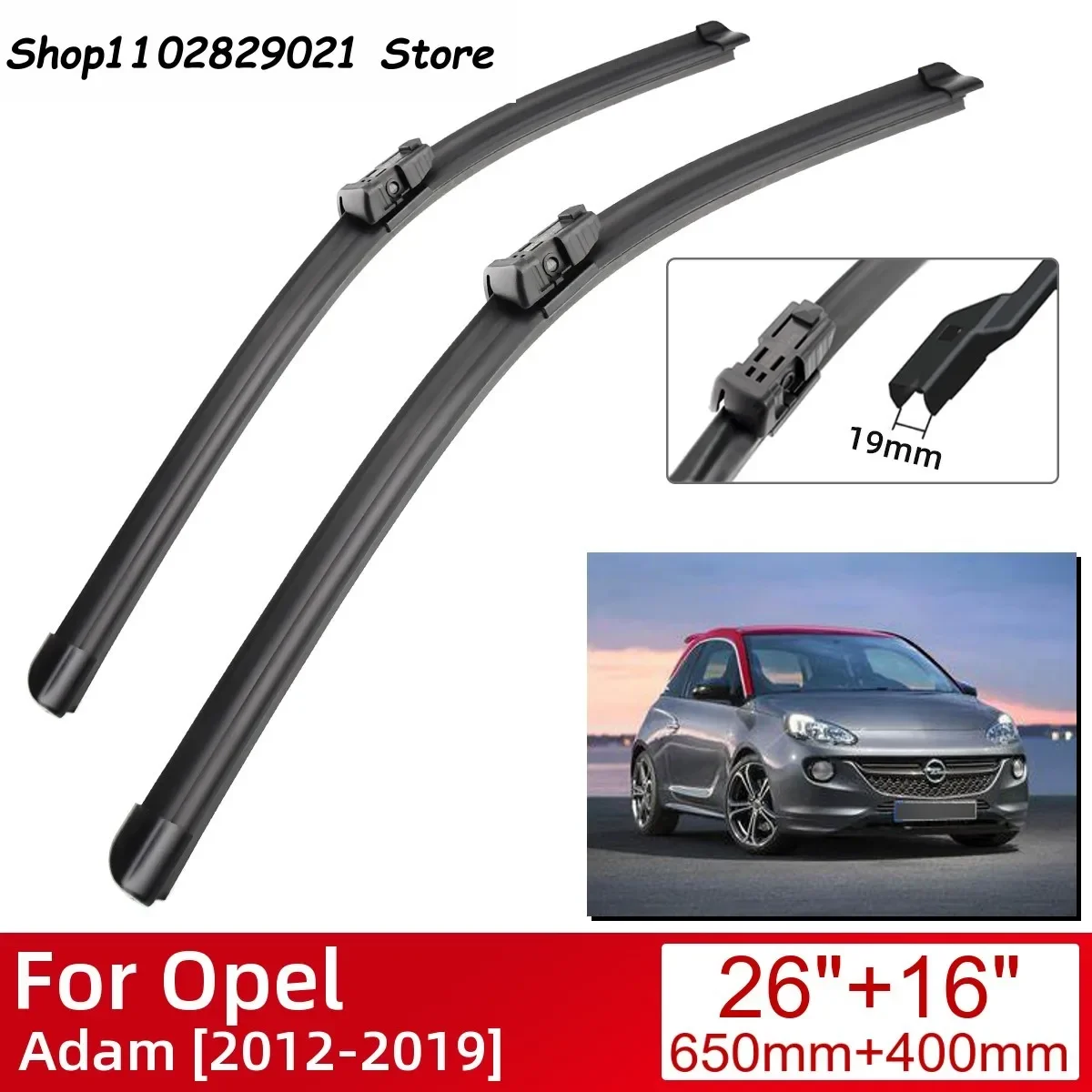 

For Opel Adam 2012-2019 Car Accessories Front Windscreen Wiper Blade Brushes Wipers 2019 2018 2017 2016 2015 2014