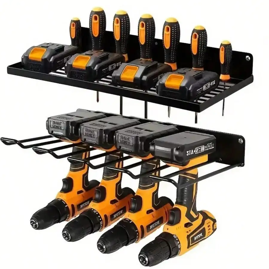 

Duty Power Tool Organizer - Drill Holder Wall Mount With Charging Station, Tool Holder And Storage Rack For Garage Organiz