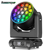 19X15W RGBW 4in1 LED Focusing Moving Head Light w/Color Light Strip Stage Lighting Effect Projector for DJ Party Concert Theater