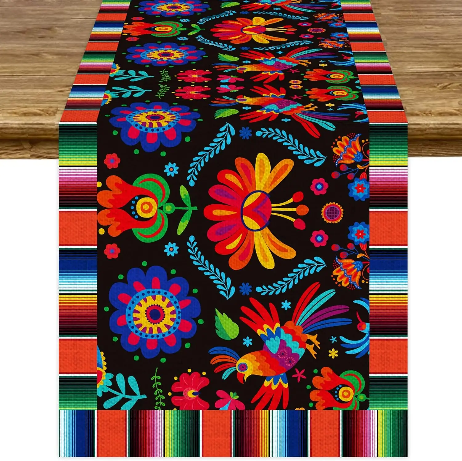 Mexican Day of The Dead Linen Table Runner Decor Reusable Dia De Los Muertos Kitchen Table Runner Mexican Fiesta Decorations