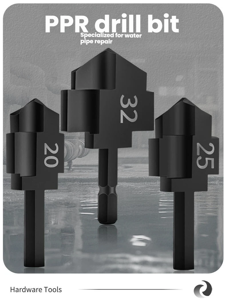 Alloy Flat Bit Carbide PPR Lift Drill Repair Inner Wire Leak Repair Tool Step Bit