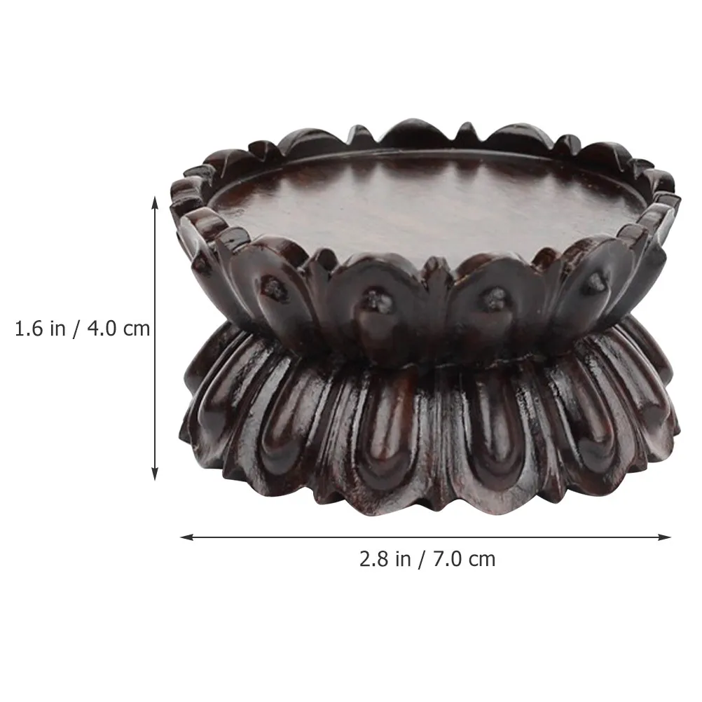 Crystal Ball Display Holder Wooden Lotus Base Stable Stackable Sphere Stand for Crystal Sphere Stone Collector Interior
