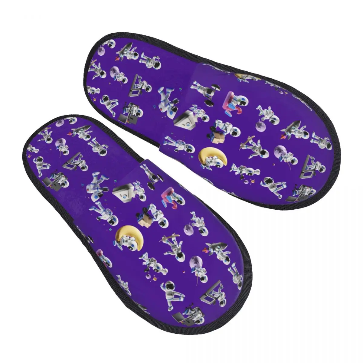 Custom A-Astro Bots Game House Slippers Women Cozy Memory Foam Slip On Hotel Slipper Shoes