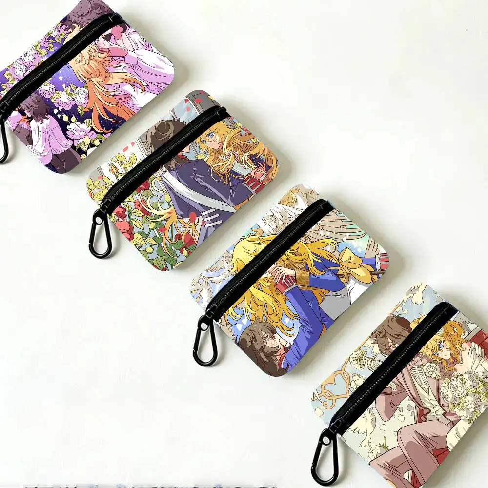The Rose Of V-Versailles Anime Oxford Fabric Wallet With Zipper Hanging Multifunctional Bag For Credit Cards Keys Coins