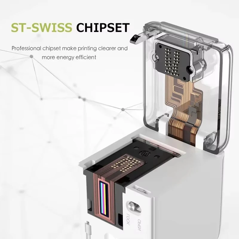 Mbrush Mini Portable Printer Color 12.7mm Multi-language System HD Handheld Inkjet Printer Cartridges Diy Tattoo Edible Custom