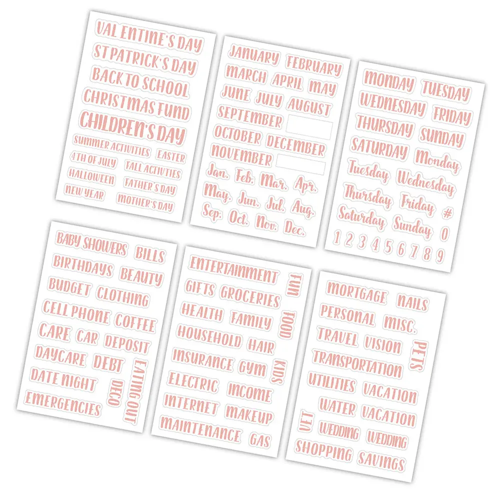 

117Pcs Budget Binder Stickers Multi-Function Self-Adhesive Label Stickers Portable Classifying Cash Envelope Labels Home