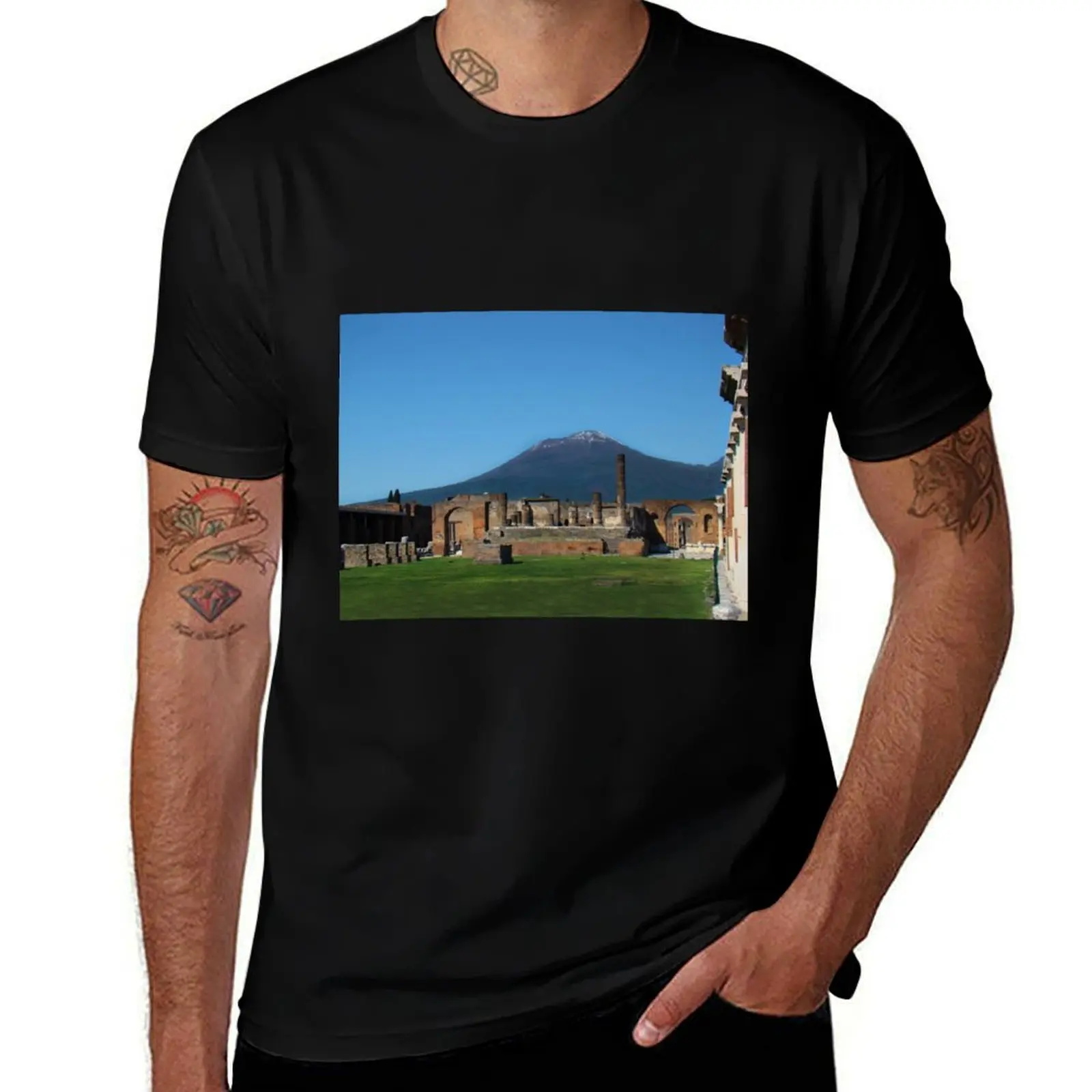 

Vesuvius vs Pompeii T-Shirt cotton t shirts high quality t shirt personalised T-Shirt