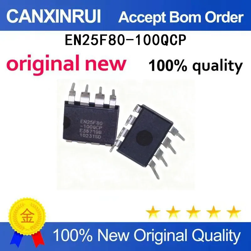 (5-100 Pieces) Brand new original EN25F80-100QCP EN25F80 DIP-8 spot chip