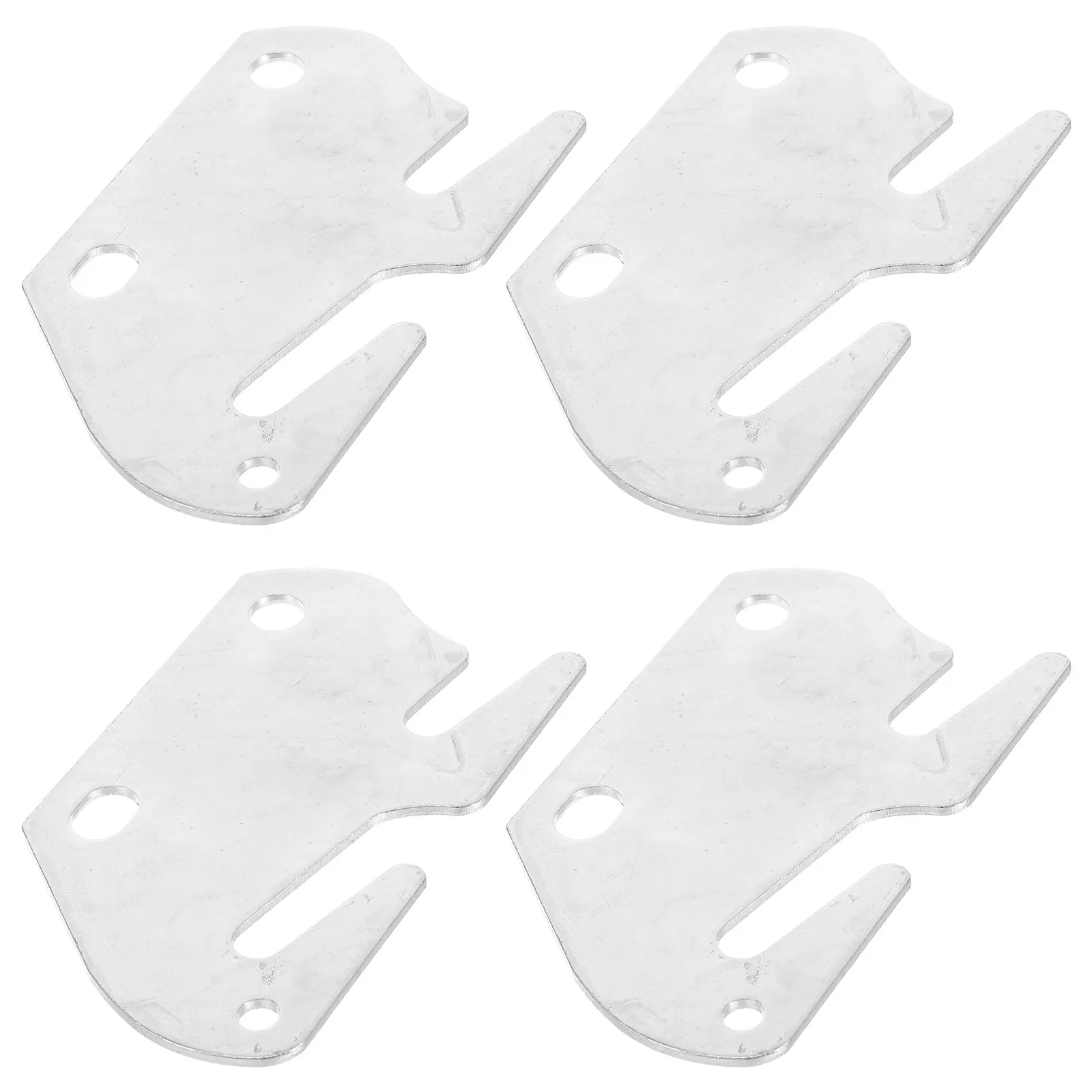 4Pcs Reinforced Steel Bed Rail Hook Plates Universal Wooden Bed Frame Brackets Enhanced Stability Heavy Duty Headboard Footboard