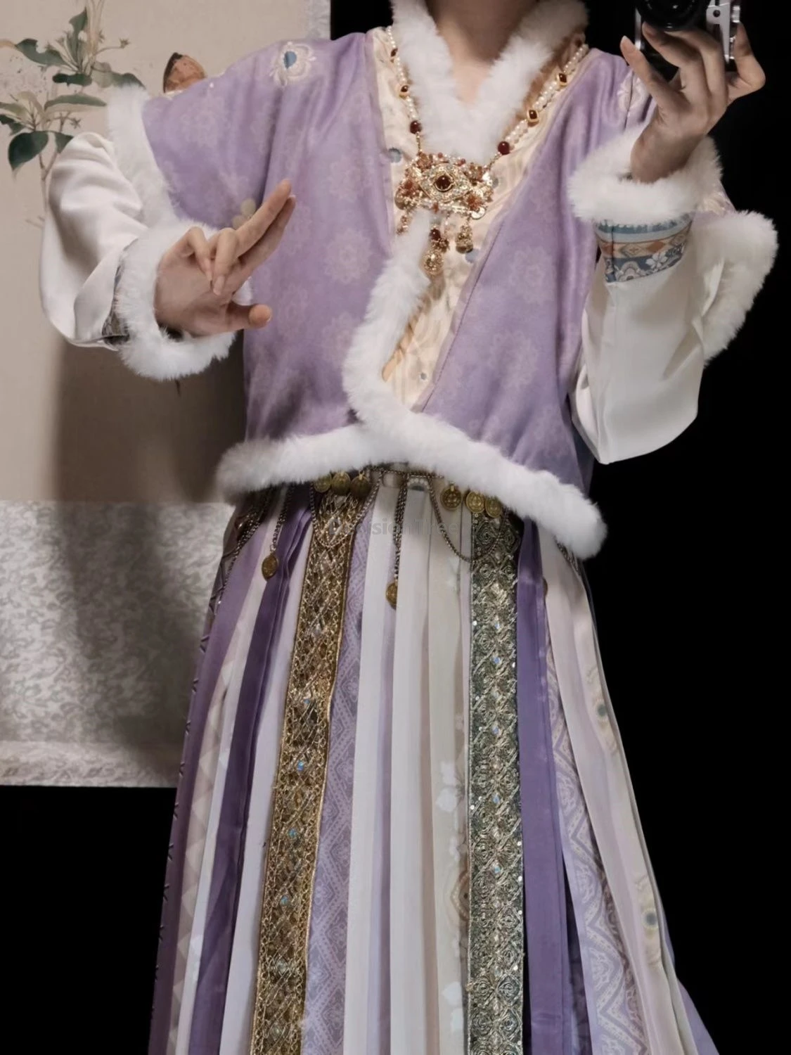 

2025 gentle classical temperament chinese hanfu tang dynasty daily traditional winter clothes ancient style photography outfit