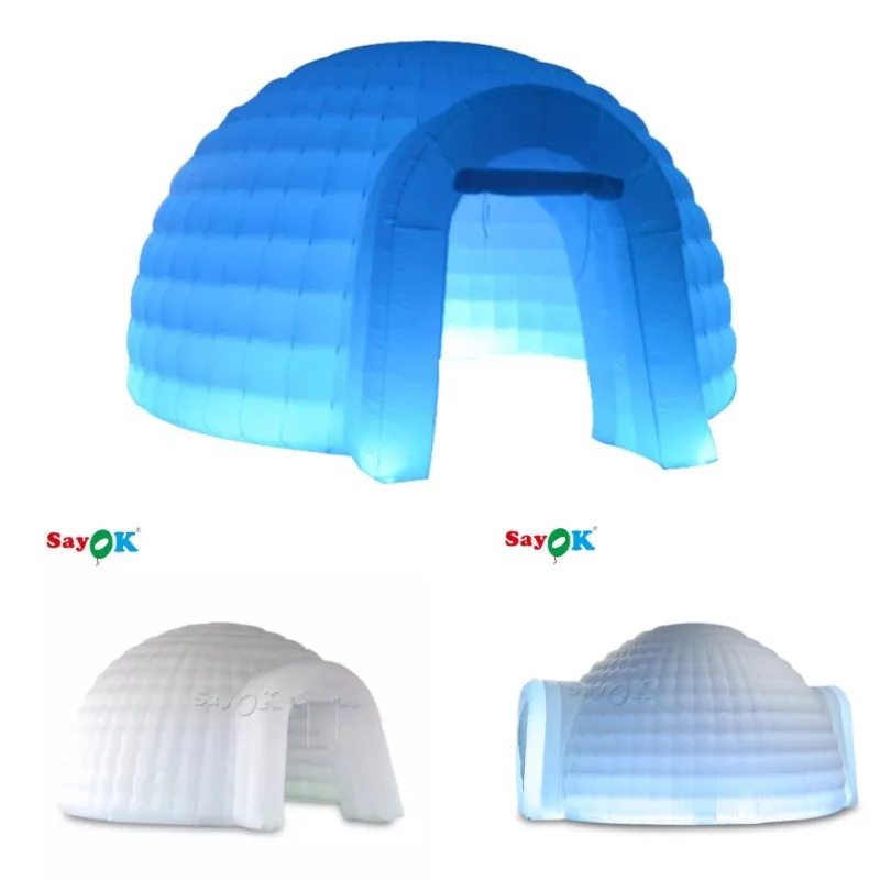 

SAYOK 16.4ft Inflatable Igloo Dome Tent Dia.5M Commercial Inflatable Event Dome Tent for Club Party Wedding Show Exhibition