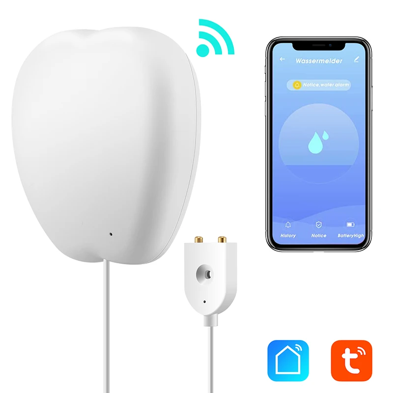 WIFI Water Leak Sensor Tuya/Smart Life APP Overflow Water Level Sensing Water Leakage Alarm Google Home Alexa Water Flood Sensor