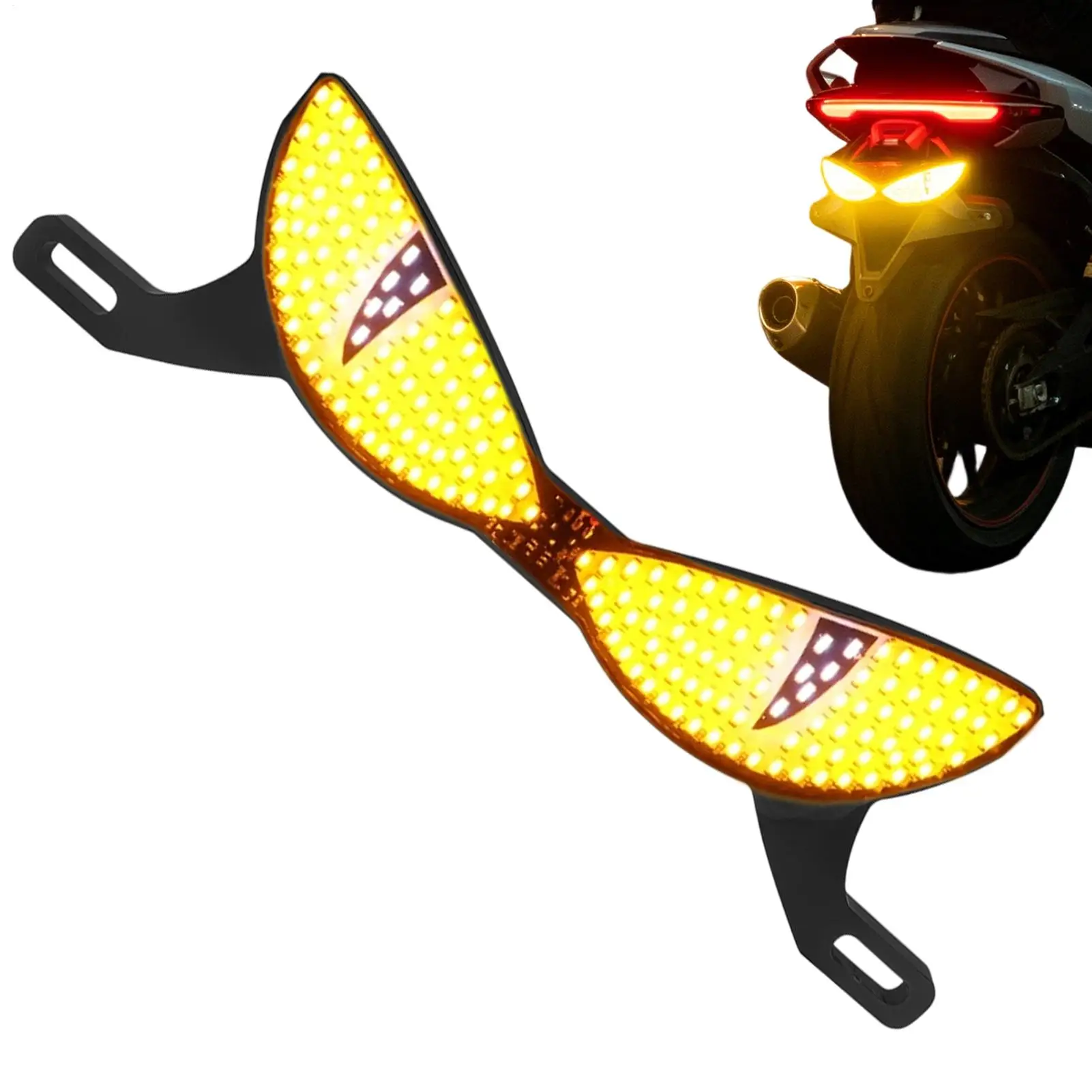 

Motorcycle Tail Lamp High Visibility Eye-Shaped Motorcycle Rear Lighting Warn Lamp For Night Riding Daily Commuting Travel City