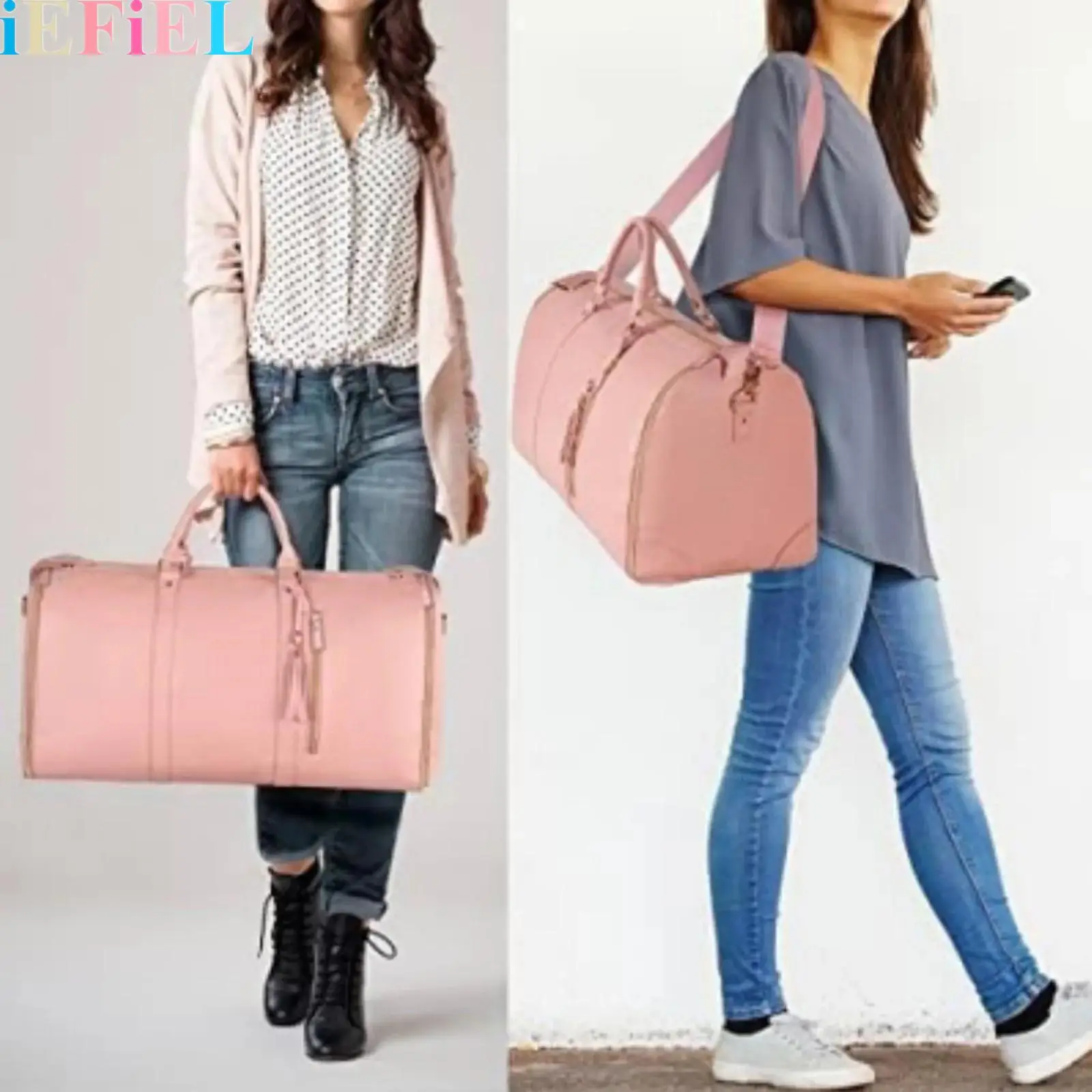 

Garment High-capacity Travel Bag with Shoulder Strap 2 in 1 Hanging Garment Duffle Bag Zipper Design Gym Travel Bag