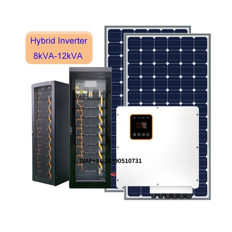 

A 7.2kw hybrid solar inverter with RGB light automatically activated by a built-in lithium battery for different operating modes