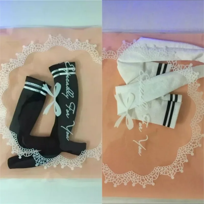 1/6 Schaal Vrouwen Wit Zwart Gestreepte Lange Sokken JK Lolita Hoge Sokken Soldaat Accessoire voor 12 "Action Figure Body model