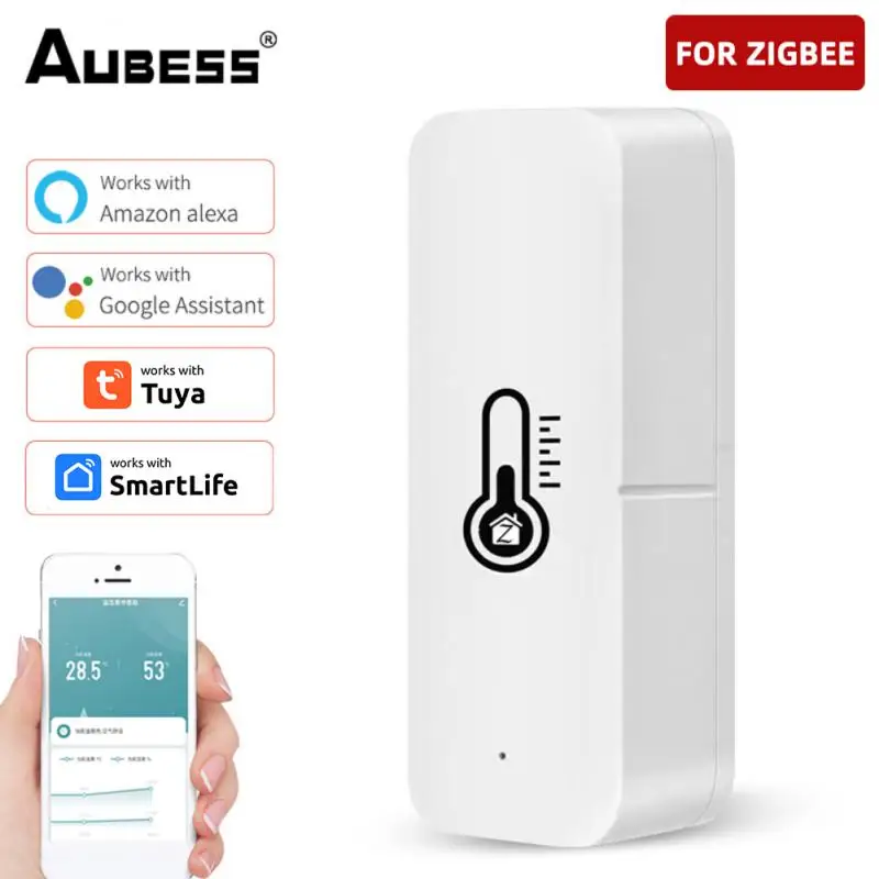 

Смарт-датчик влажности и температуры Tuya с Wi-Fi, гигрометр, термометр, детектор для умного дома через Alexa Home Smart Life