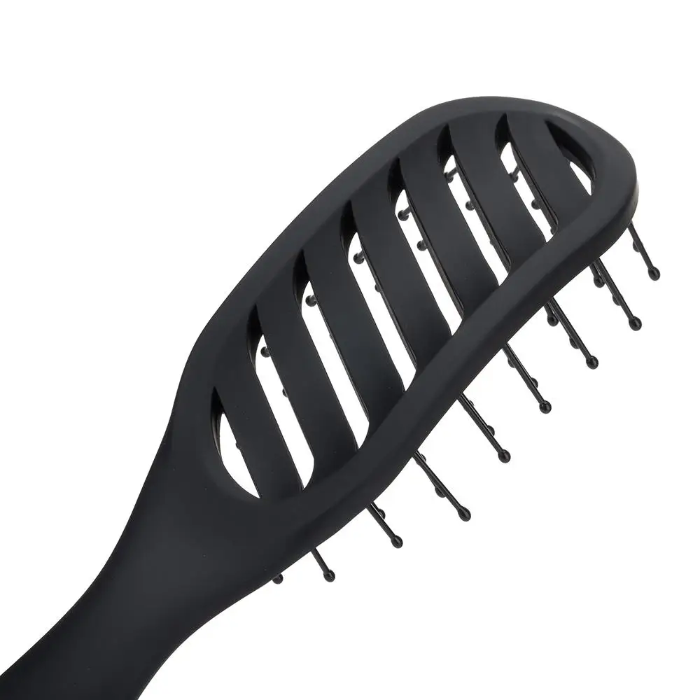 Wet/ use Anti-Static Hair Brush Hair Comb Small curved comb With matte texture handle Massage Comb Styling Tools