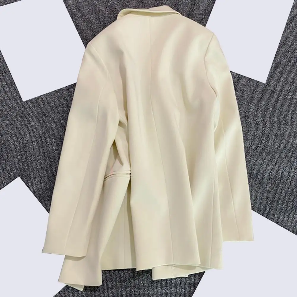 Revers colbert met lange mouwen Elegante revers Double Breasted colbert voor heren Klassieke zakelijke uitloper met zakken Stijlvol